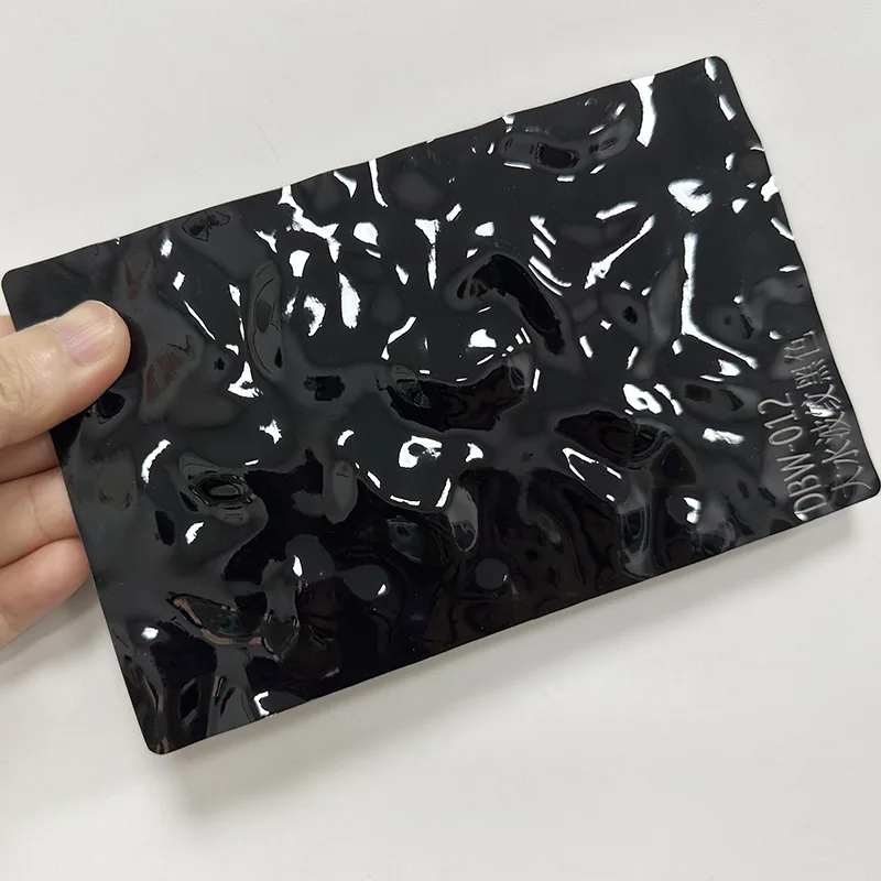 PET Water Ripple Carbon Crystal seinapaneel